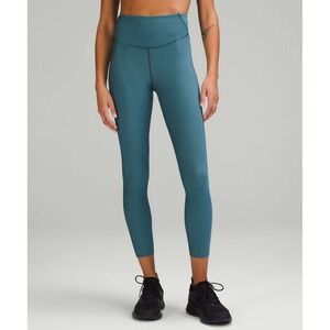NWT Lululemon Base Pace High-Rise Tight 25" Two-Tone Ribbed SIZE 2 Green/Blue